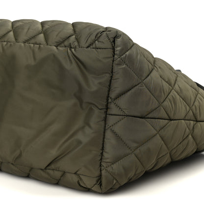Chanel Nylon Quilted Small Coco Cocoon Tote Khaki 9 of 9