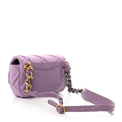 Chanel Jersey Quilted Chanel 19 Waist Bag Purple 3 of 13