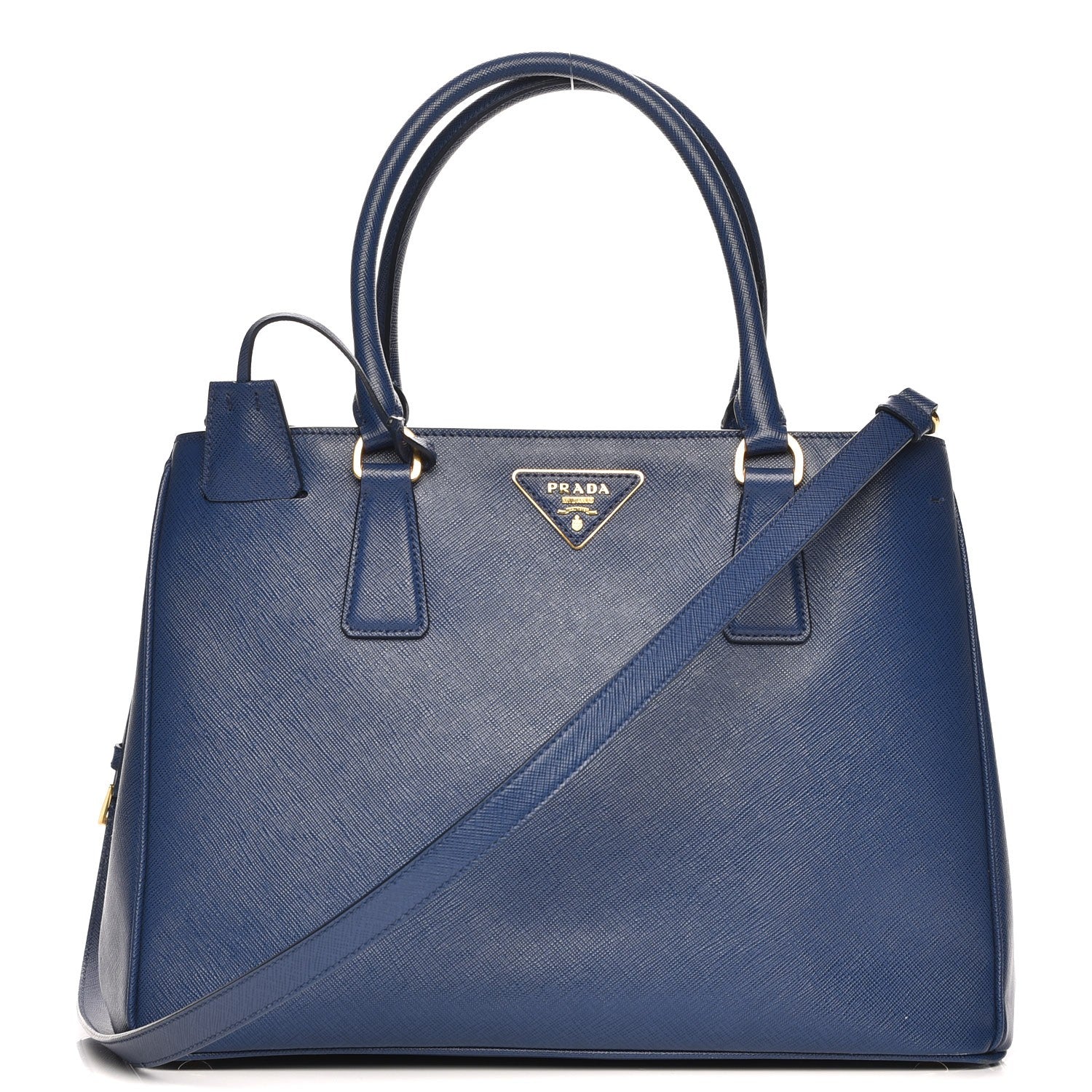 Prada Saffiano Lux Medium Tote Bluette 1 of 15