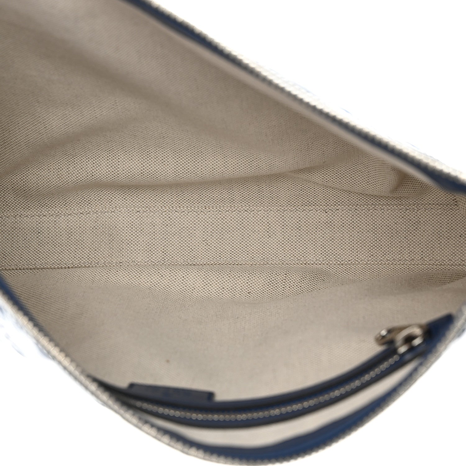 Gucci Calfskin GG Tennis Embossed Medium Wristlet Messenger Bag Intense Metal Blue 5 of 11
