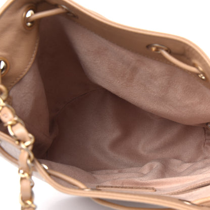 Chanel Caviar Deauville Drawstring Bucket Bag Beige 4 of 4