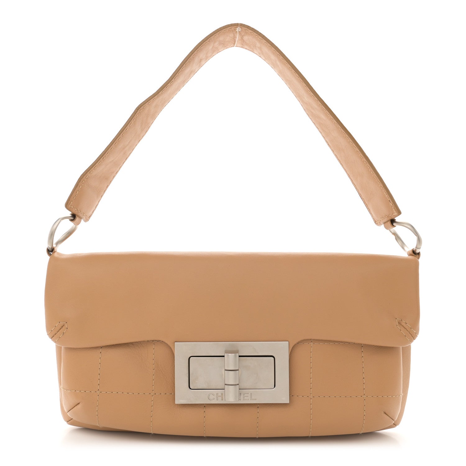 Chanel Lambskin Mademoiselle Chocolate Bar Shoulder Bag Beige 1 of 13