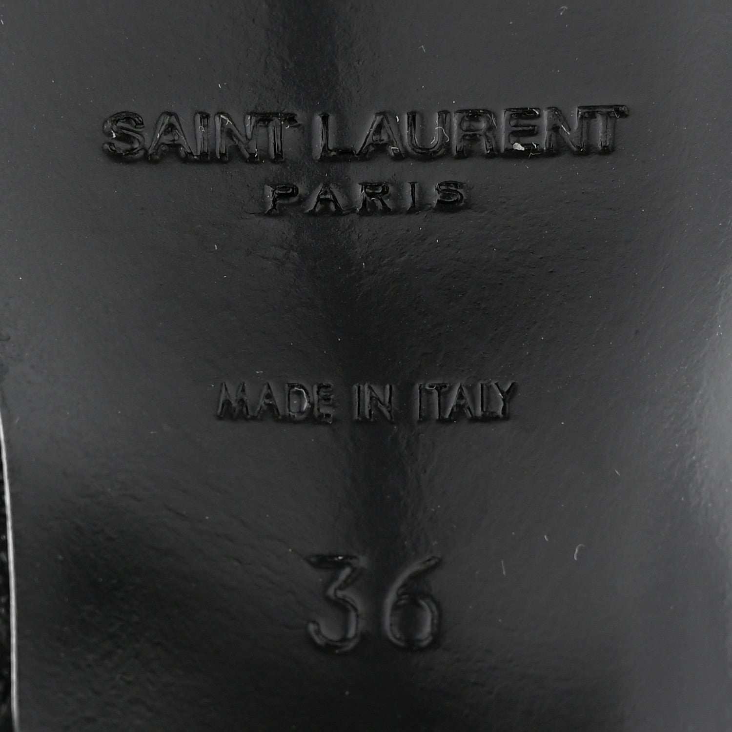 Saint Laurent Glitter Effect Calfskin Tribute 75 Platform Sandals 36 Black 6 of 10