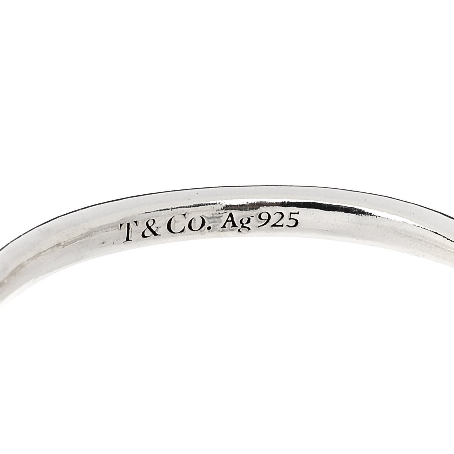 Tiffany Sterling Silver Paloma Picasso Graffiti Love Ring 56 7.5 4 of 5