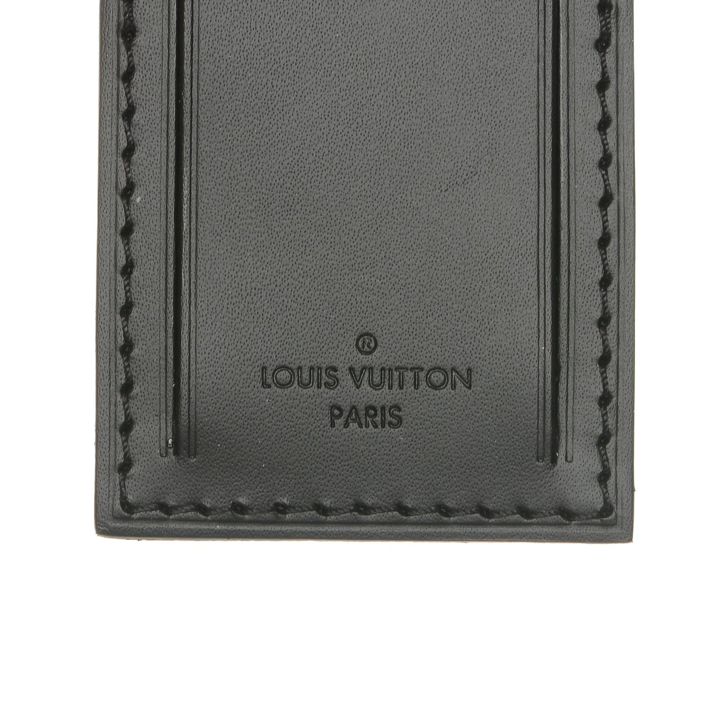 Calfskin Luggage Tag Black