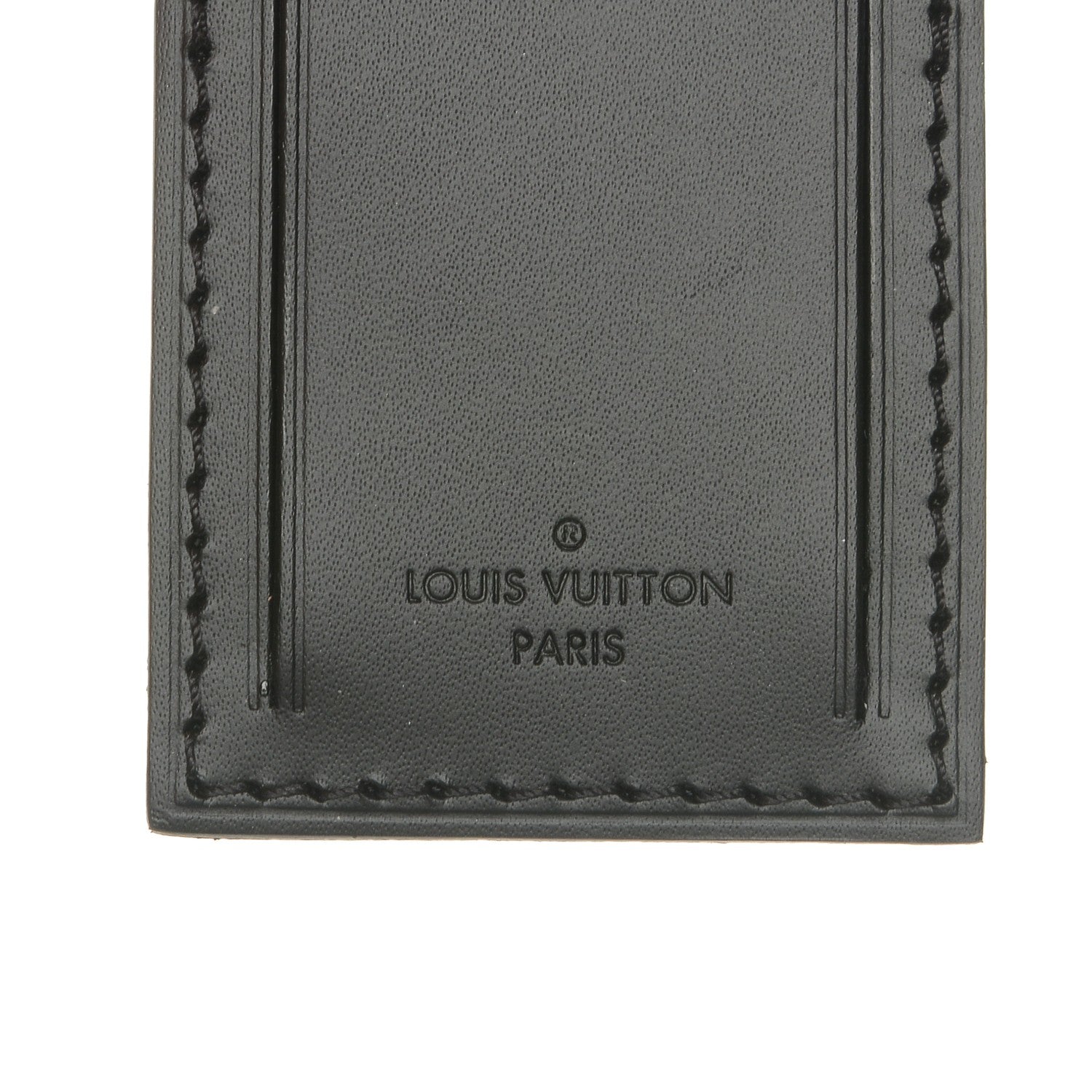 Louis Vuitton Calfskin Luggage Tag Black 3 of 3