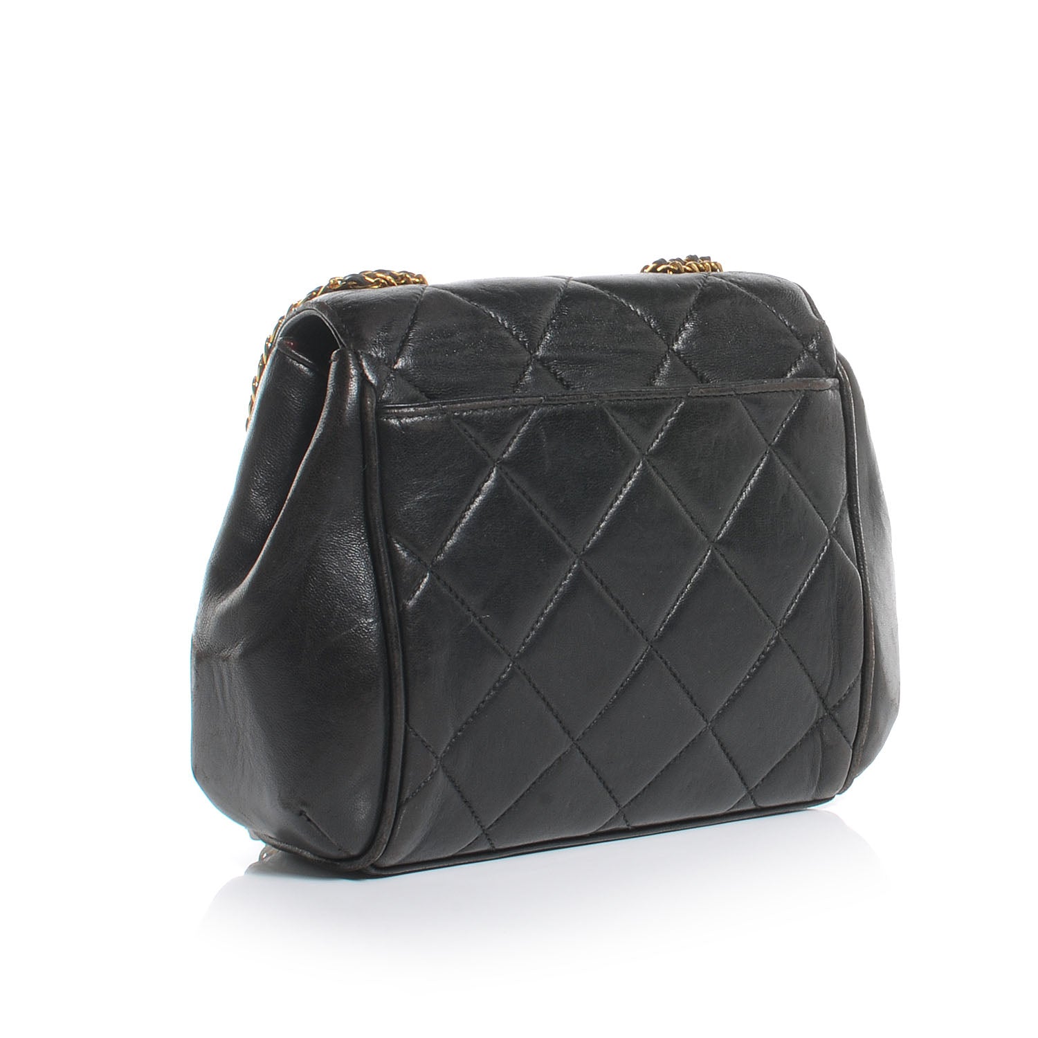 Chanel Lambskin Quilted 4 Chain Mini Flap Black 3 of 7
