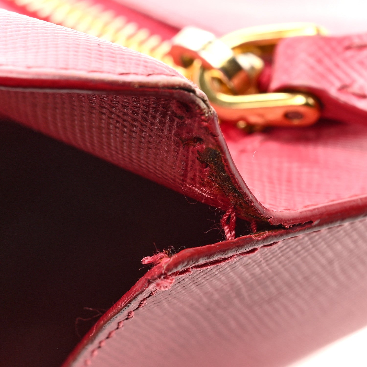 Prada Saffiano Metal Envelope Wallet Peonia 8 of 8