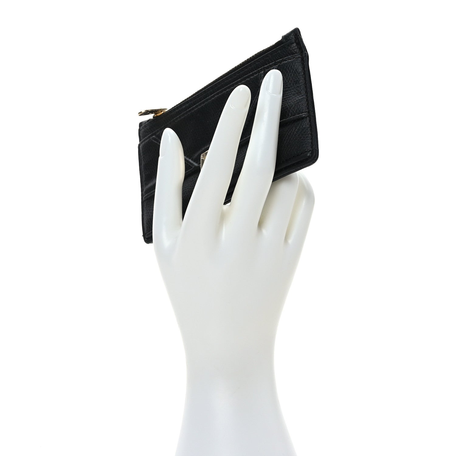 Christian Dior Grained Calfskin Cannage Diorama Wallet Black 2 of 6