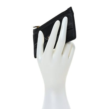 Christian Dior Grained Calfskin Cannage Diorama Wallet Black 2 of 6