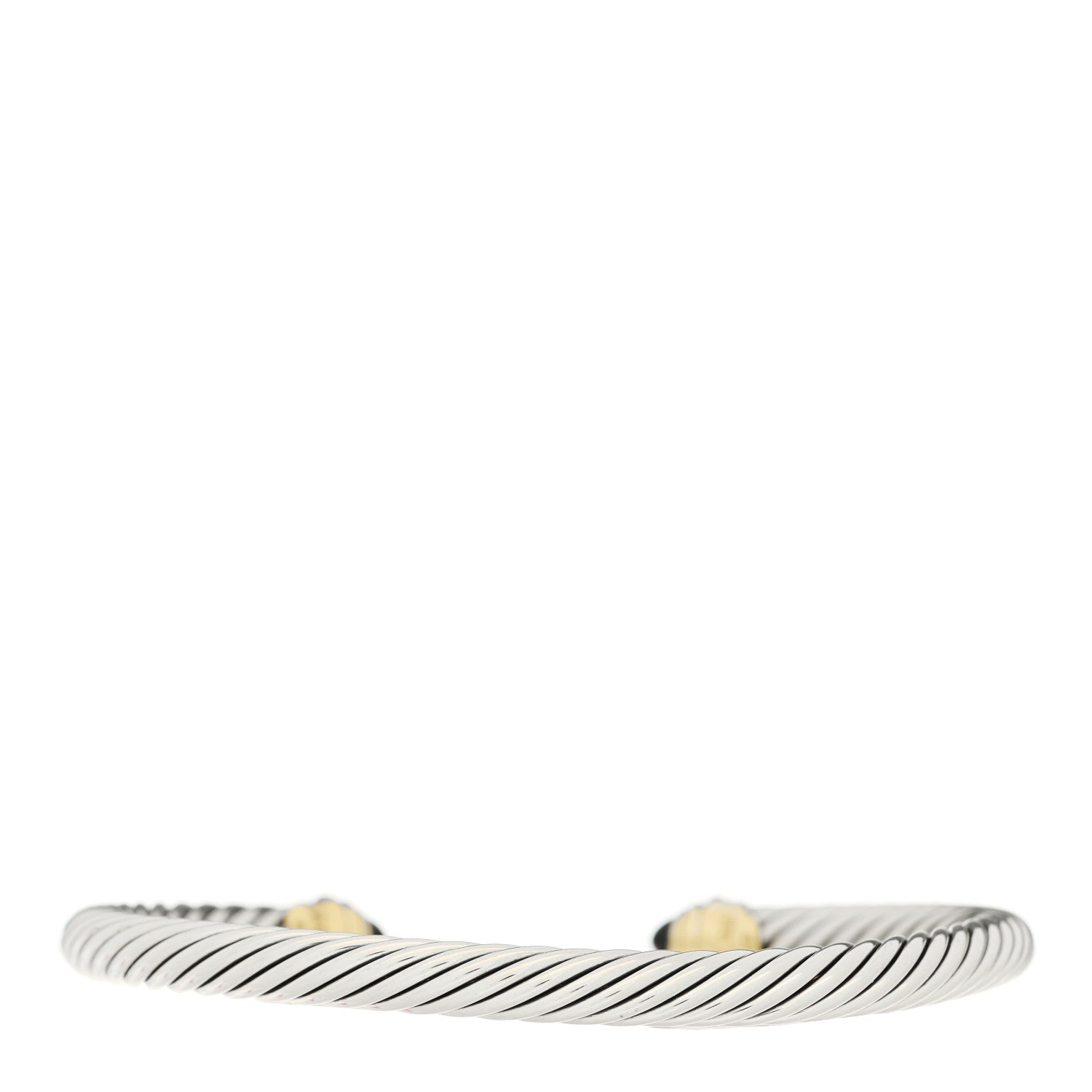 David Yurman Sterling Silver 14K Yellow Gold Black Onyx 5mm Cable Classics Petite Color Bracelet 2 of 3
