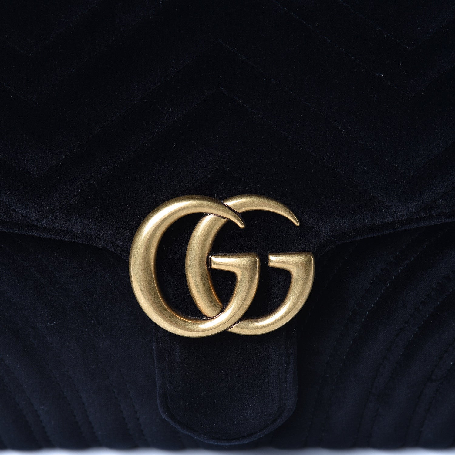 Gucci Velvet Matelasse GG Marmont Clutch Black 8 of 8