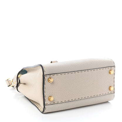 Fendi Cuoio Romano Selleria Medium Peekaboo Iconic Essentially Satchel Latte Laguna Tortora 4 of 9