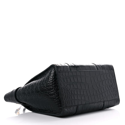 Mulberry Crocodile Embossed Calfskin Small Zipped Bayswater Black 3 of 12