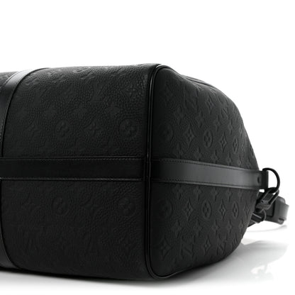 Louis Vuitton Taurillon Monogram Keepall Bandouliere 50 Black 8 of 9