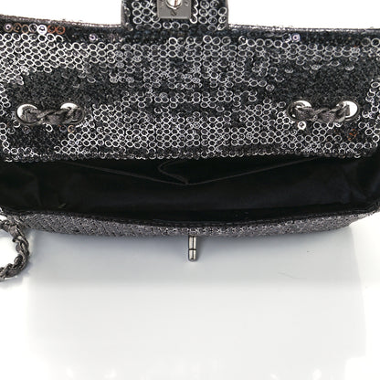 Chanel Sequin East West Flap Dark Silver 5 of 12