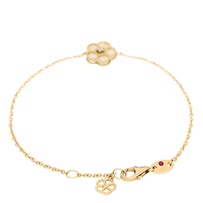 Roberto Coin 18K Yellow Gold Diamond Mother of Pearl Daisy Chain Bracelet 2 of 4