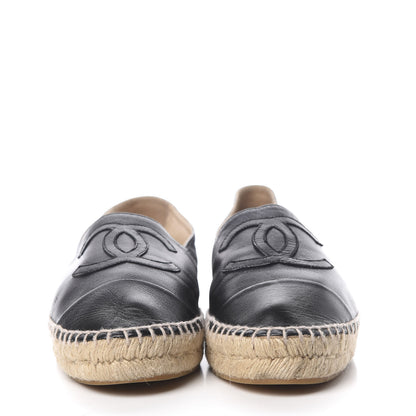 Chanel Lambskin CC Espadrilles 39 Black 2 of 12