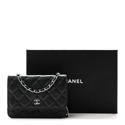 Chanel Caviar Quilted Mini Wallet On Chain WOC Black 10 of 10