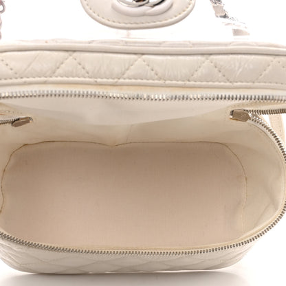 Chanel Crumpled Calfskin PVC Quilted Backpack White 6 of 12
