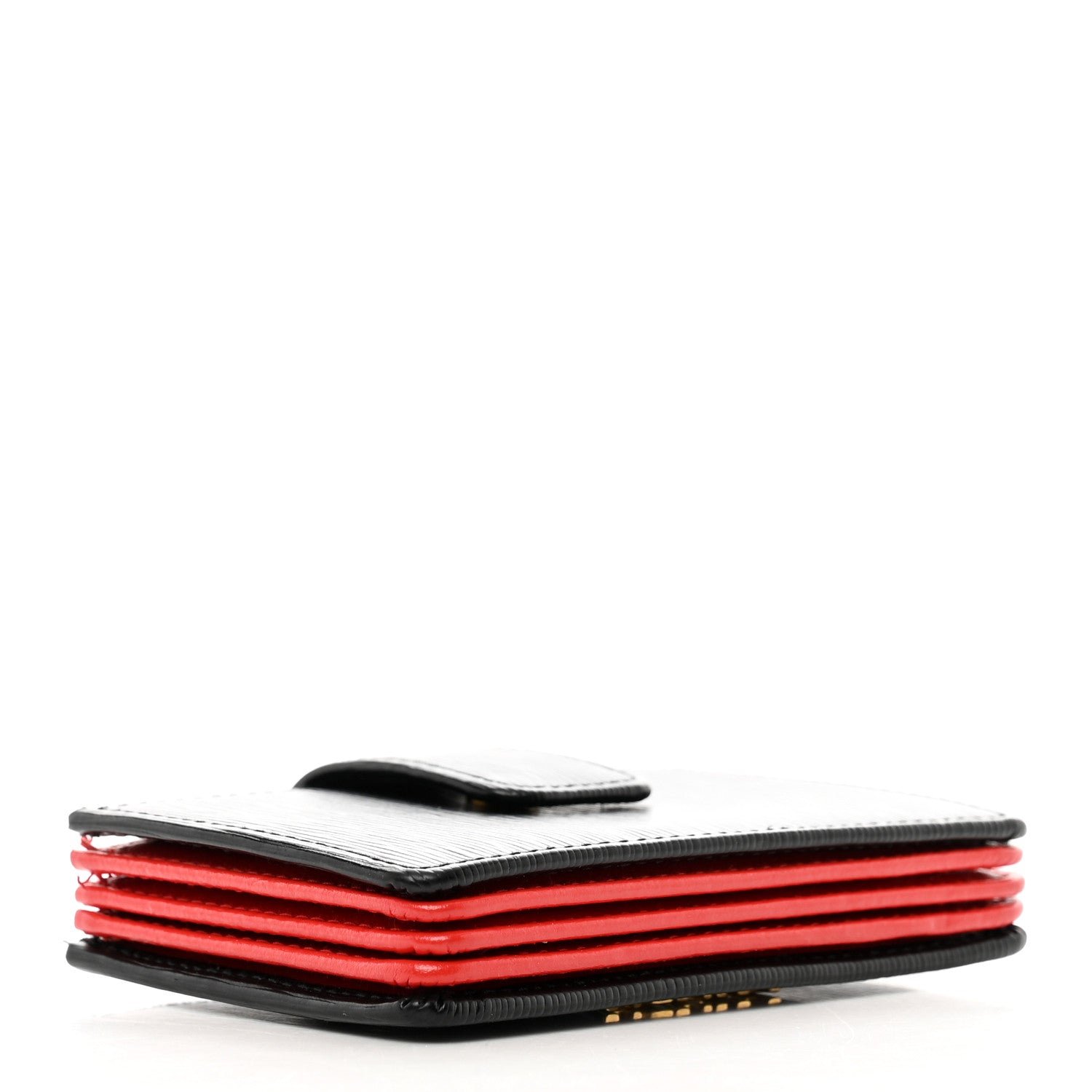 Prada Vitello Move Accordion Card Case Black Lacca 4 of 8
