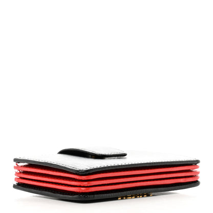 Prada Vitello Move Accordion Card Case Black Lacca 4 of 8