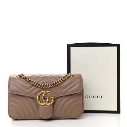 Gucci Calfskin Matelasse Small GG Marmont Shoulder Bag Porcelain Rose 11 of 11