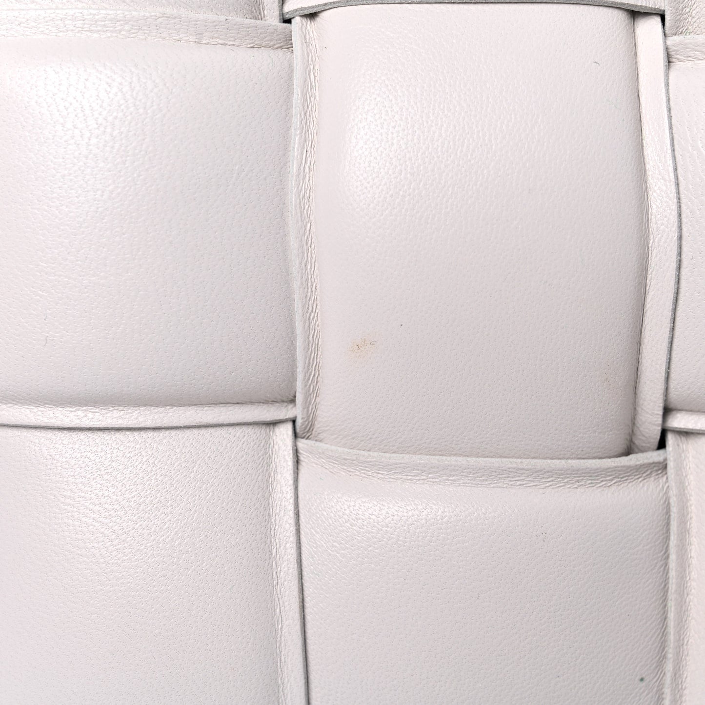 Nappa Maxi Intreccio Padded Cassette Crossbody Bag Chalk