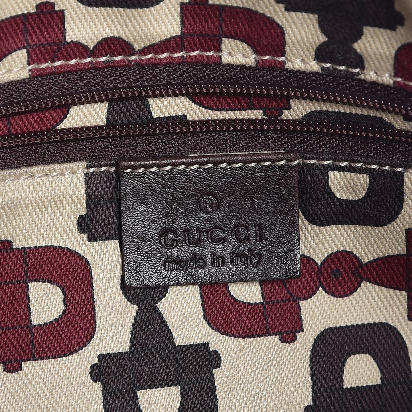 Guccissima Large D Ring Messenger Dark Brown