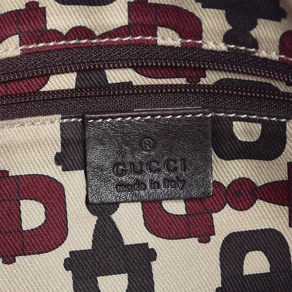Gucci Guccissima Large D Ring Messenger Dark Brown 6 of 8