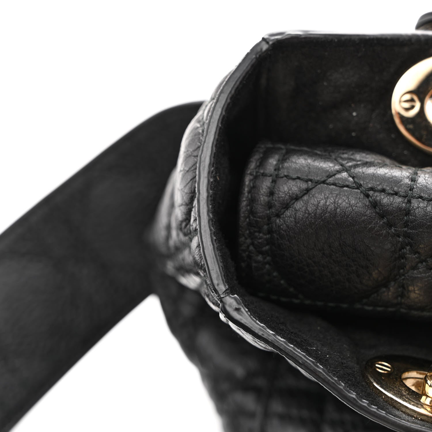 Christian Dior Grained Calfskin Cannage Medium Supple Lady Dior Black 13 of 13
