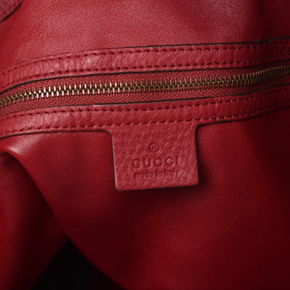 Gucci Deerskin Large Hip Bamboo Shoulder Bag Raspberry Candy 7 of 8