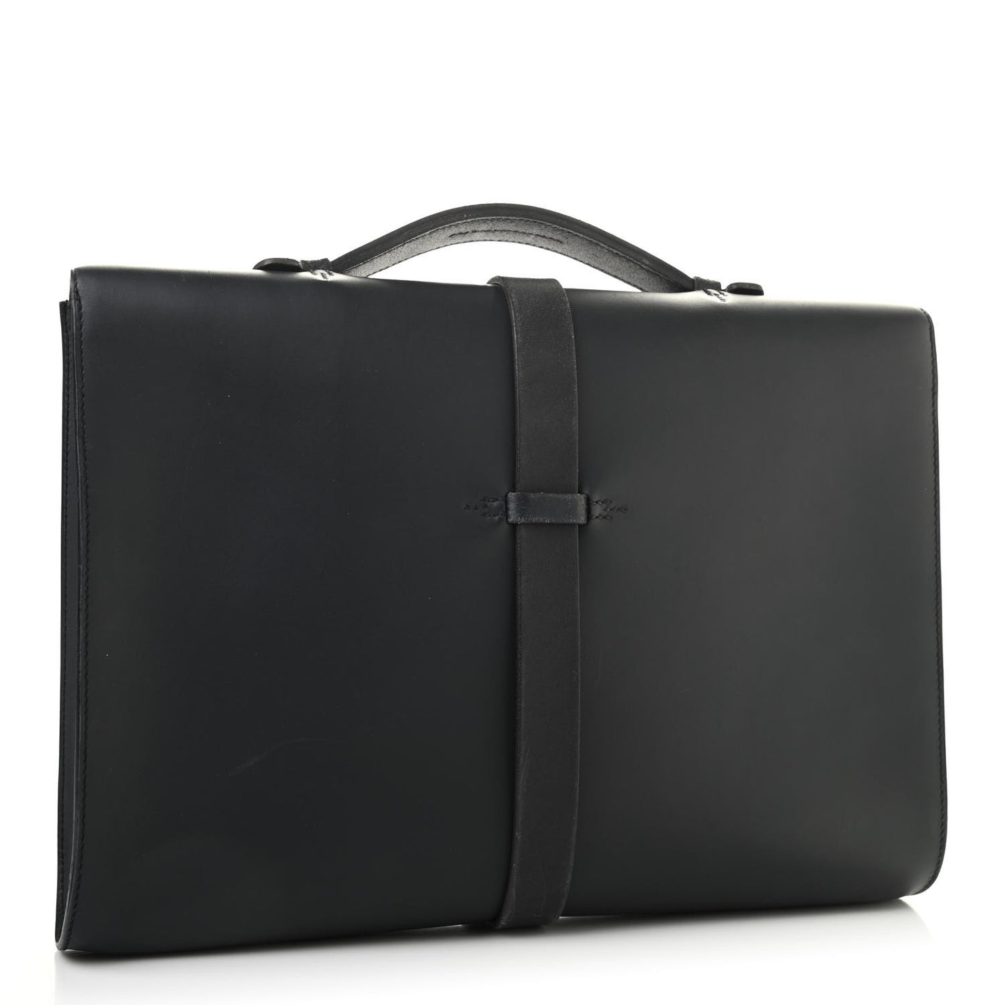 Sombrero Hunter Cowhide Etriviere II Meeting 38 Briefcase Black