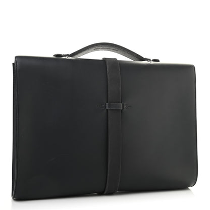 Hermes Sombrero Hunter Cowhide Etriviere II Meeting 38 Briefcase Black 3 of 20