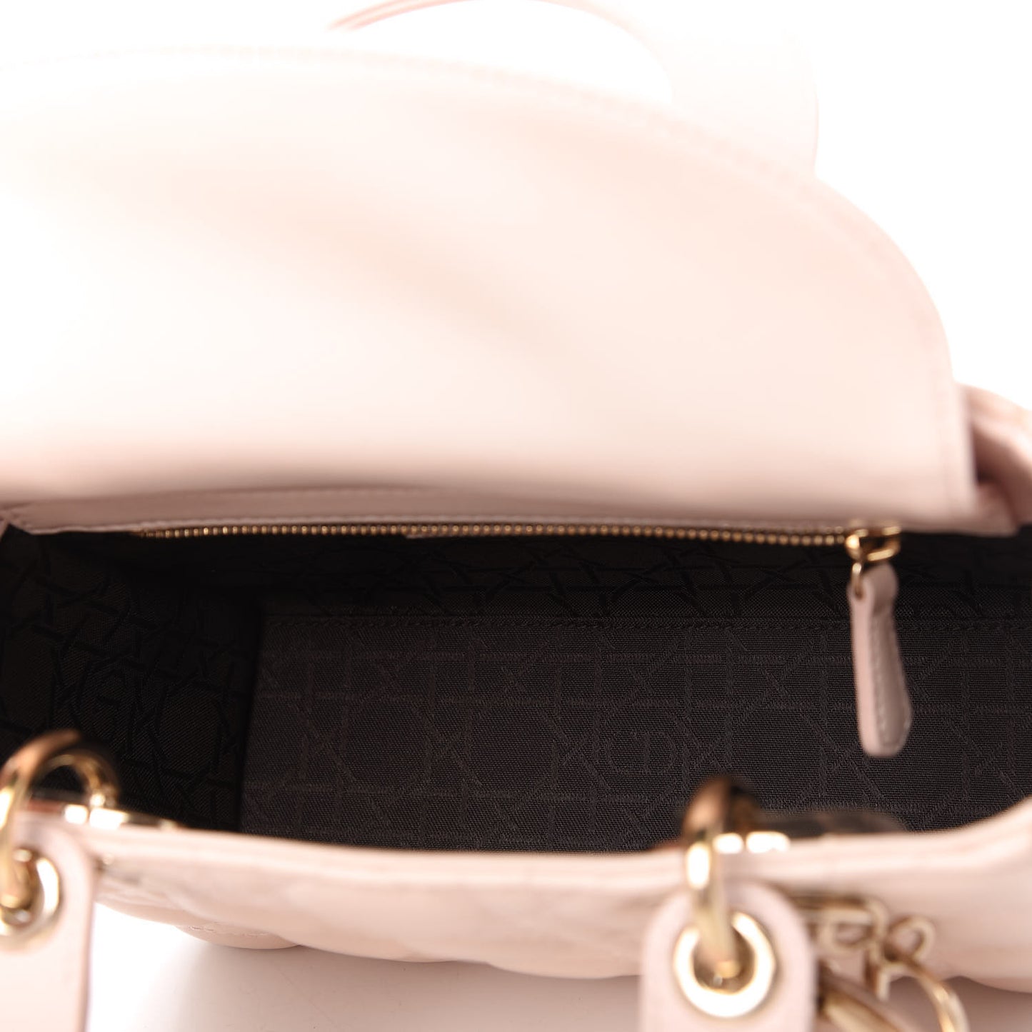 Lambskin Cannage Small Lucky Badges My Lady Dior Pink
