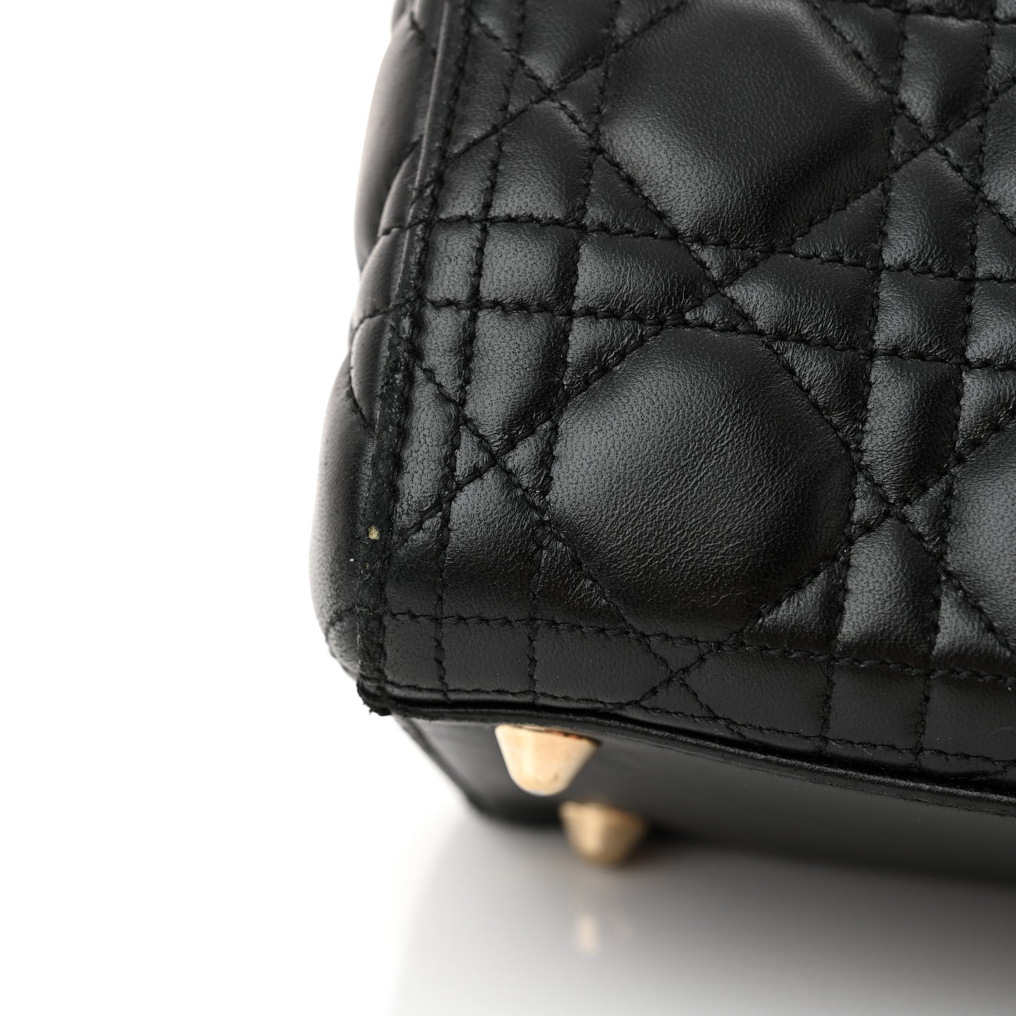 Lambskin Cannage Large Lady Dior Black