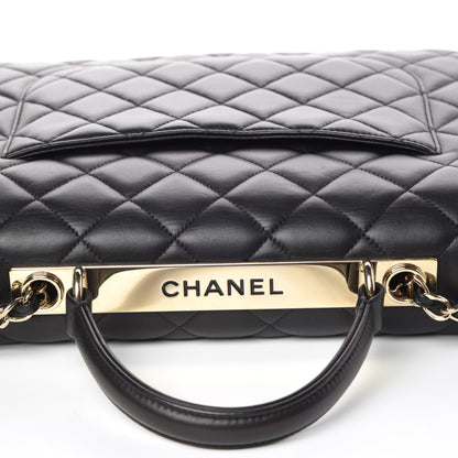Chanel Lambskin Quilted Large Trendy CC Dual Handle Flap Bag Black 10 of 10