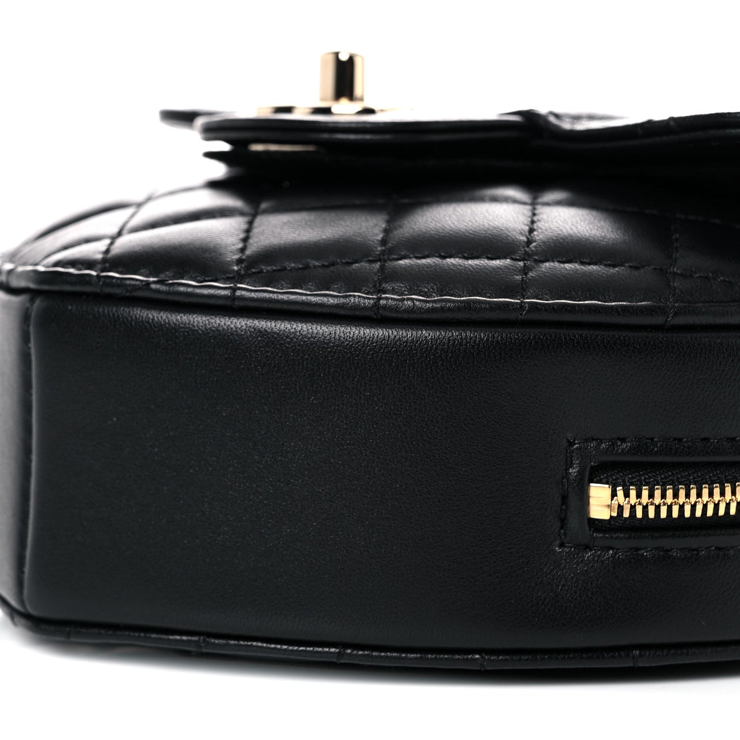 Lambskin Quilted CC In Love Heart Bag Black