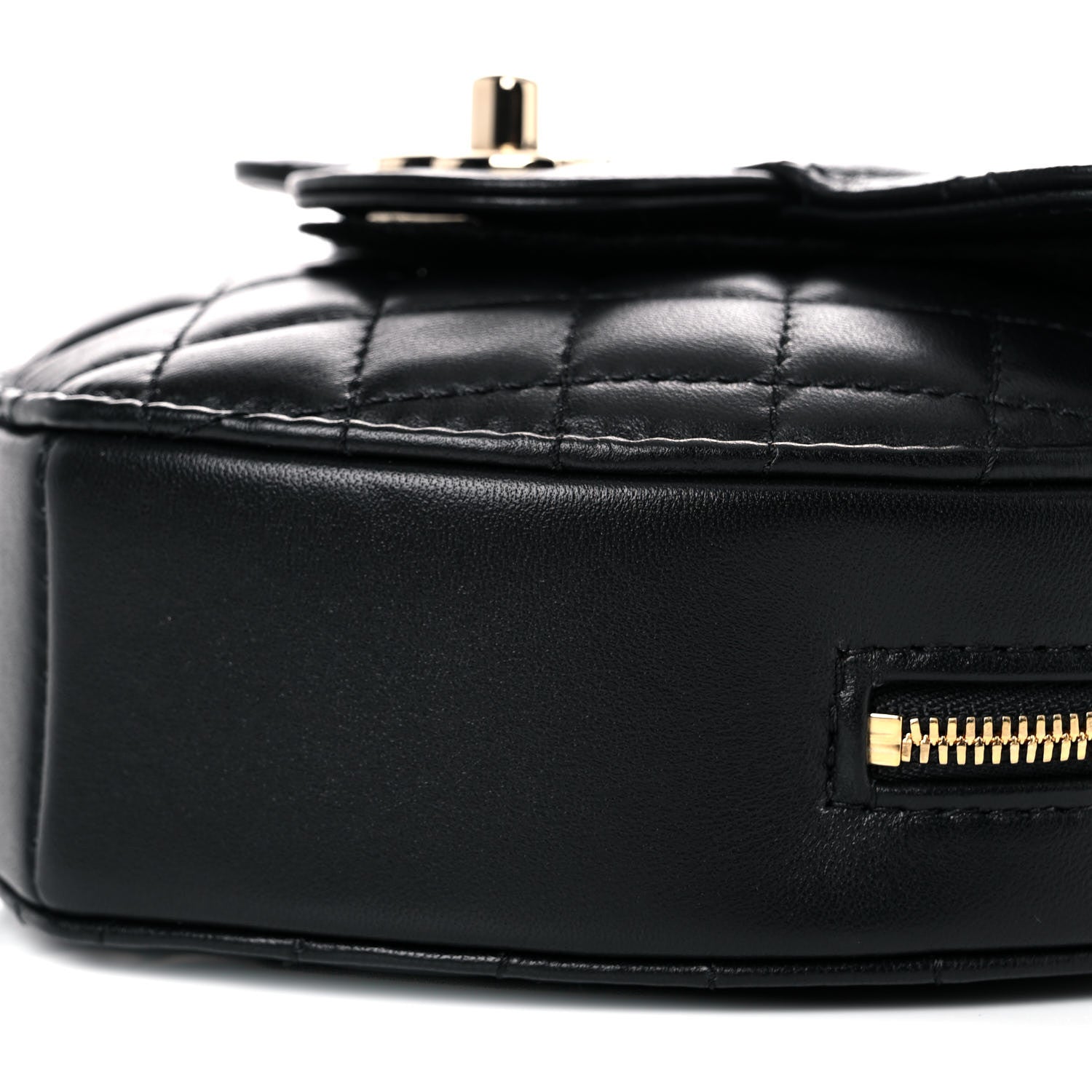Chanel Lambskin Quilted CC In Love Heart Bag Black 6 of 10
