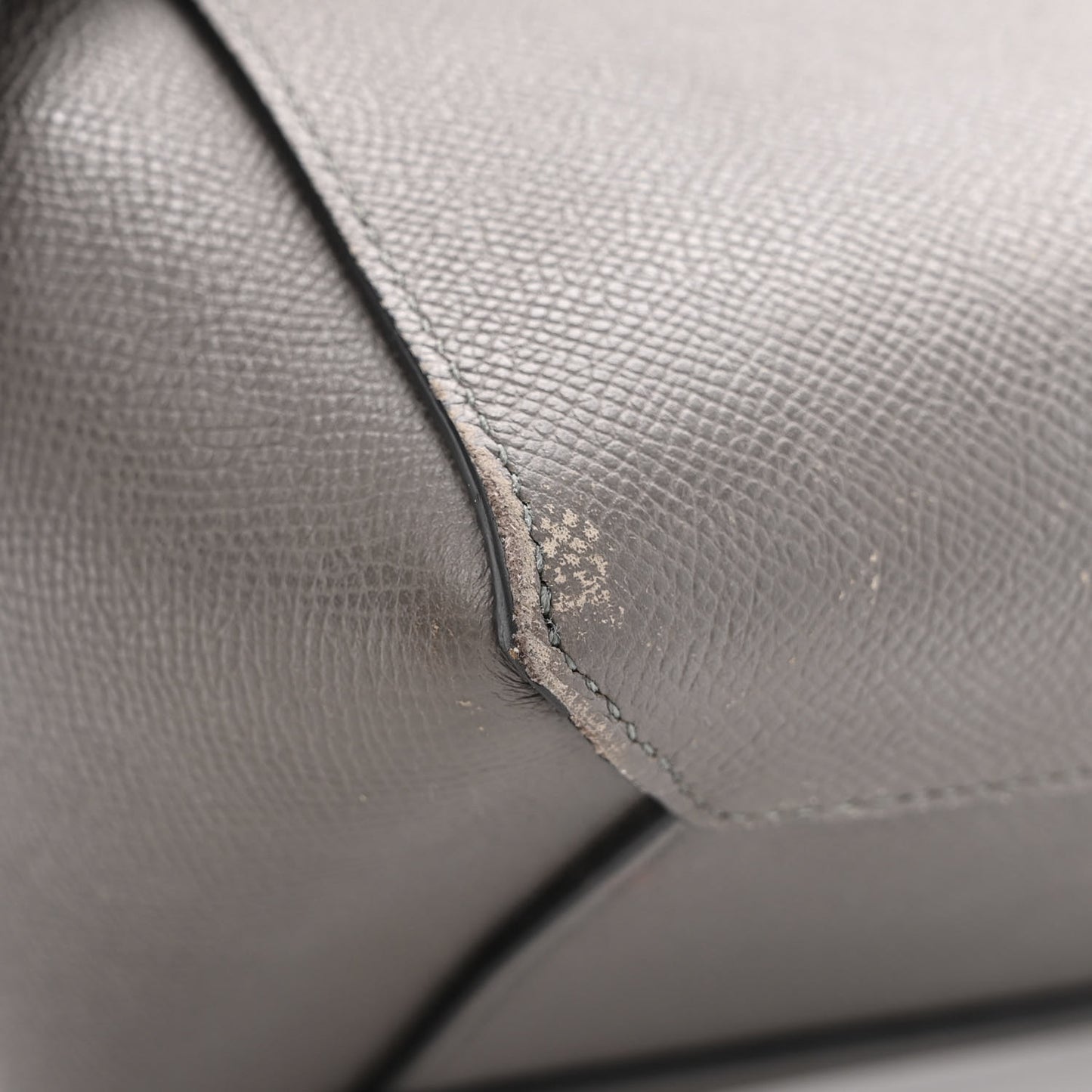 Grained Calfskin Micro Belt Bag Grey