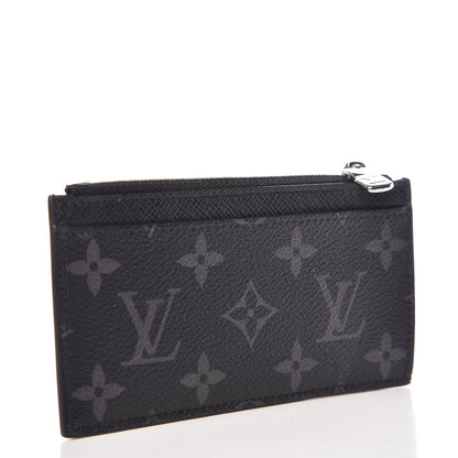 Louis Vuitton Monogram Eclipse Taiga Coin Card Holder 3 of 7