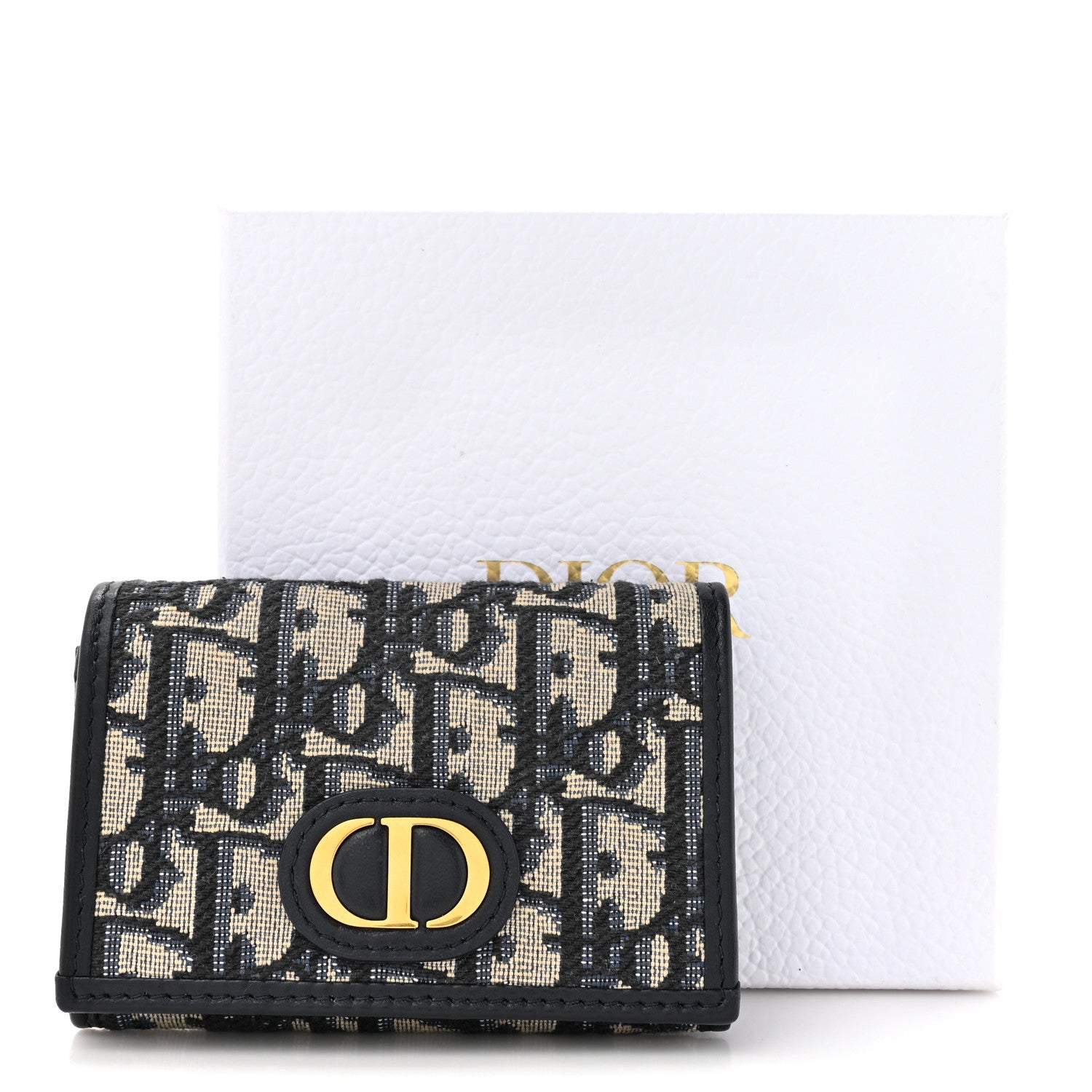 Christian Dior Oblique 30 Montaigne Wallet Blue 8 of 8