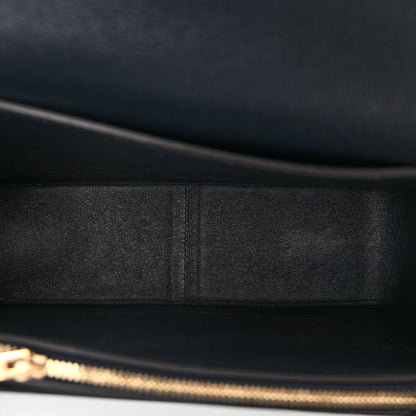 Celine Shiny Smooth Calfskin Medium Frame Shoulder Bag Black Navy 5 of 12