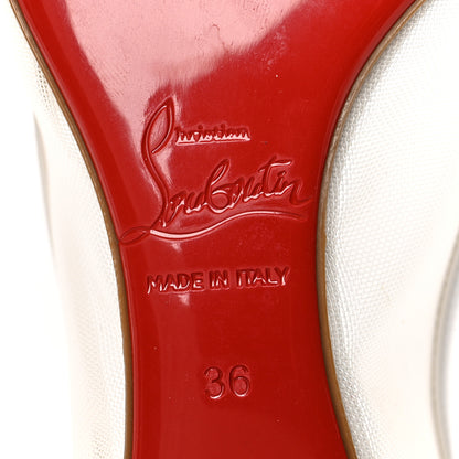 Christian Louboutin Kid Rete Galativi Flats 36 Version Blanco 6 of 9