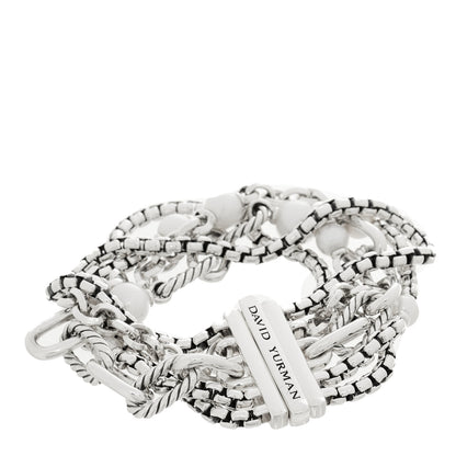 David Yurman Sterling Silver Cultured Pearl Madison Multi Strand Bracelet 2 of 3