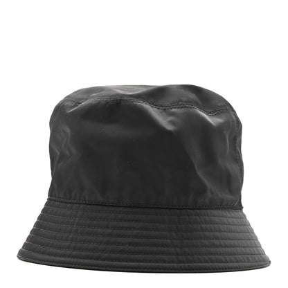Prada Re-Nylon Metal Triangle Logo Mens Bucket Hat L Black 6 of 9