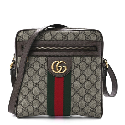 Gucci GG Supreme Monogram Web Small Ophidia Messenger Bag Brown 1 of 12