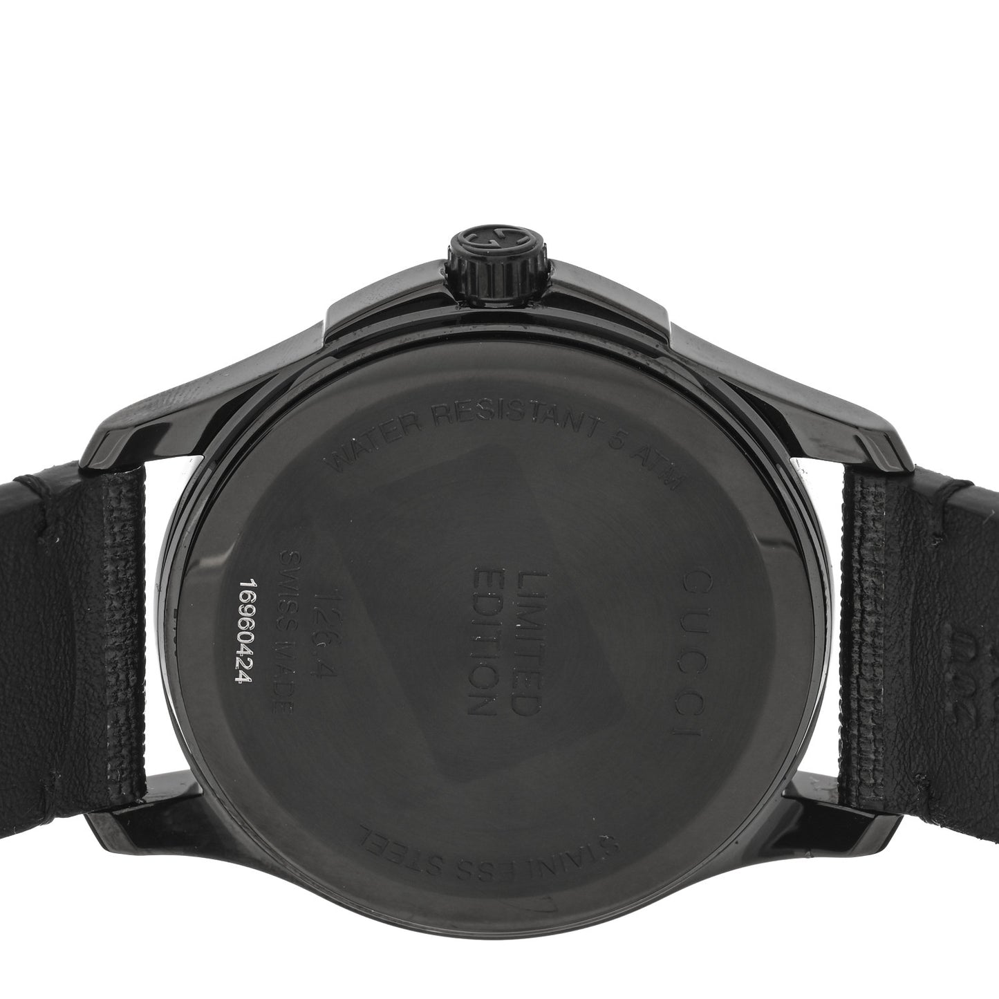 PVD Stainless Steel Canvas 38mm G-Timeless Ghost Quartz Watch Black