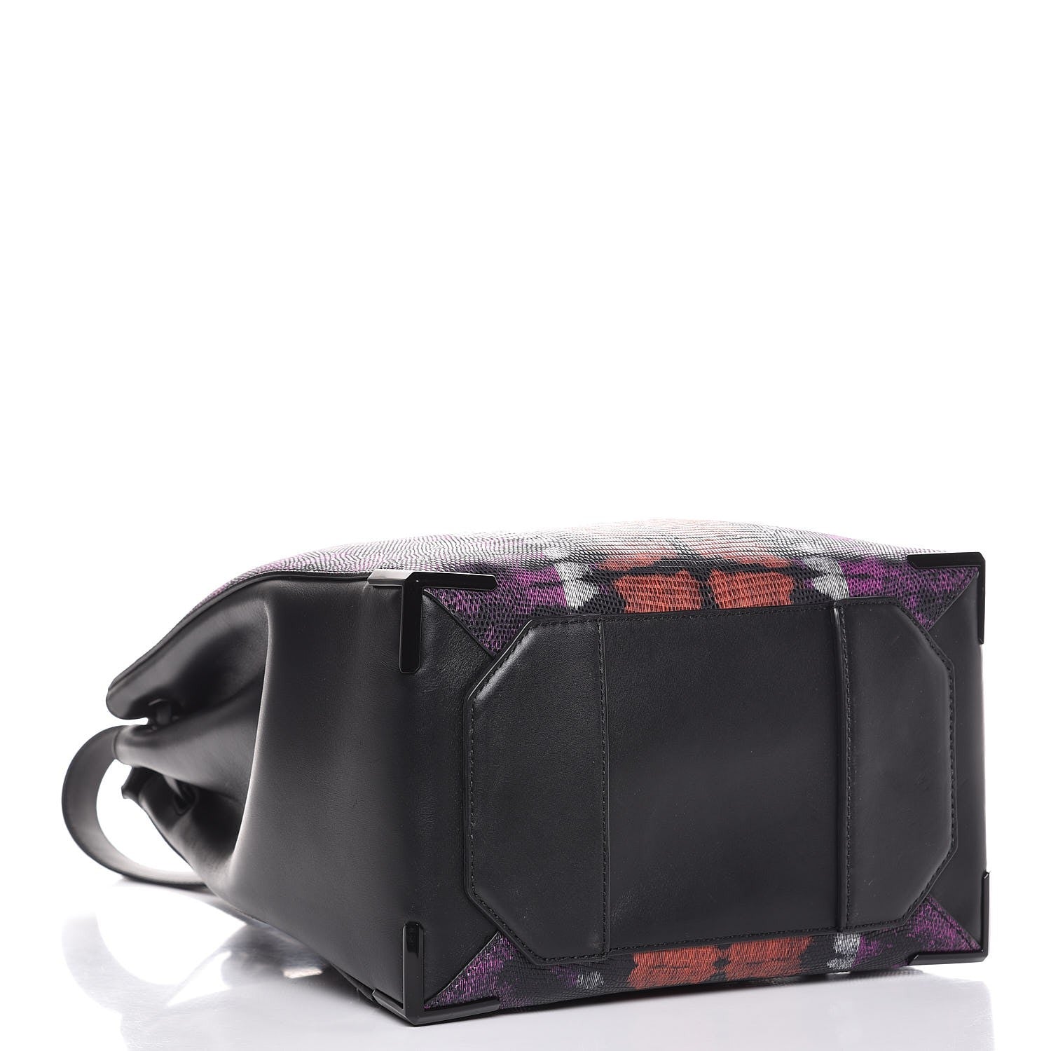 Alexander Wang Calfskin Lizard Embossed Tie Dye Prisma Skeletal Backpack Matte Black Pink 4 of 8