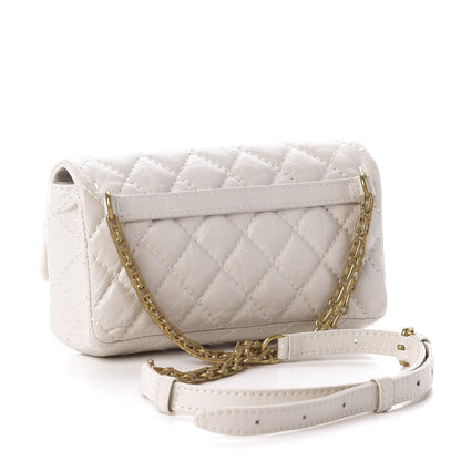 Chanel Aged Calfskin Quilted 2.55 Reissue Flap Belt Bag White 3 of 10